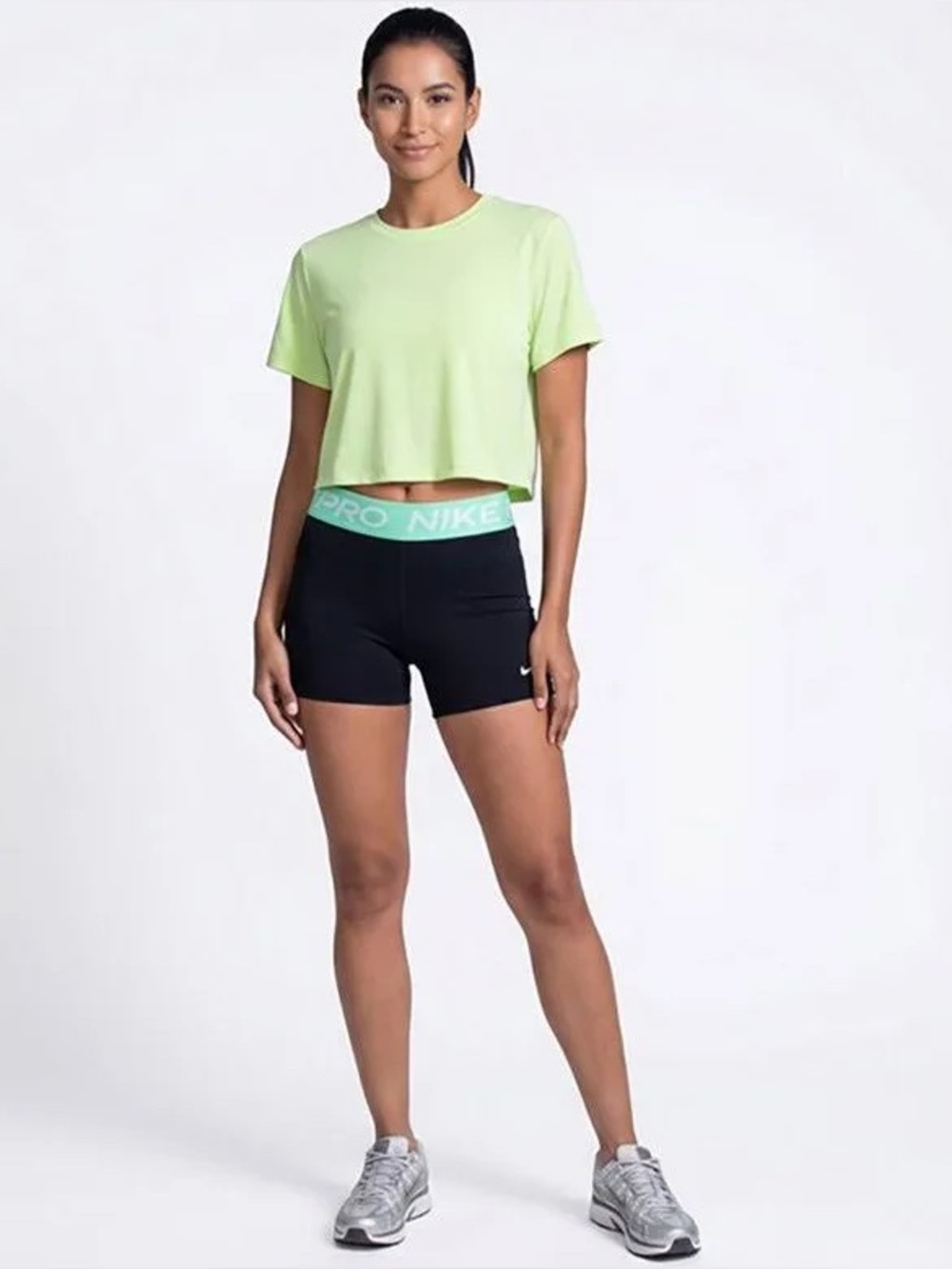 Nike One Dri-FIT Neon Yellow Training Tee Size Small